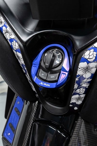 Yamaha Xmax Uyumlu Kontak Çerçevesi 2020-2026 Cnc Mavi
