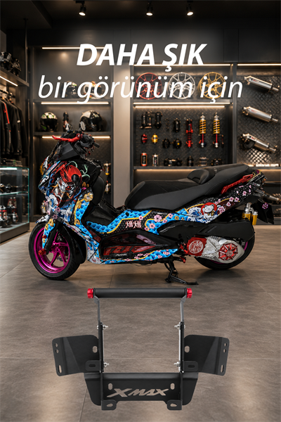Yamaha Xmax Uyumlu Ayarlanabilir Ön Cam Aksesuar Bar 2021-2026 Siyah