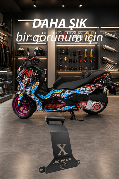 Yamaha Xmax Uyumlu Ön Cam Aksesuar Bar 2021-2026 Siyah