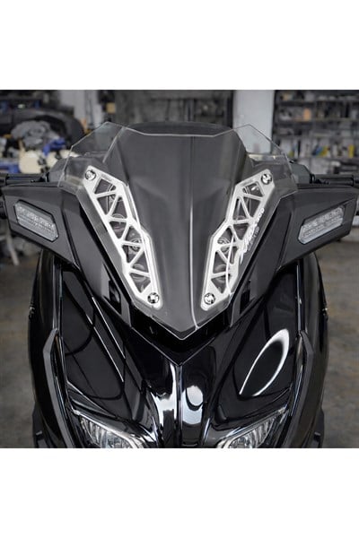 Yamaha Xmax Uyumlu Ön Cam Braketi 2018-2023 Cnc Gümüş