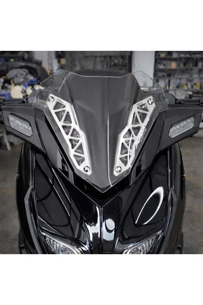 Yamaha Xmax Uyumlu Ön Cam Braketi 2018-2023 Cnc Gümüş