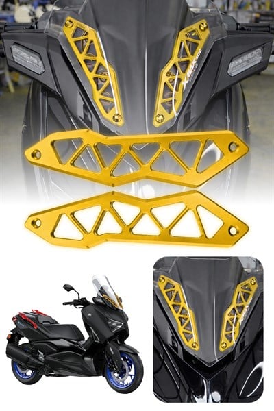 Yamaha Xmax Uyumlu Ön Cam Braketi 2018-2023 Cnc Gold