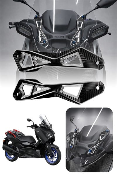 Yamaha Xmax Uyumlu Ön Cam Braketi 2024-2026 Cnc Siyah