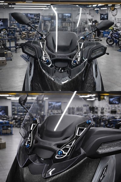 Yamaha Xmax Uyumlu Ön Cam Braketi 2024-2026 Cnc Siyah
