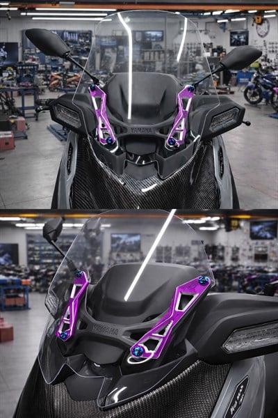 Yamaha Xmax Uyumlu Ön Cam Braketi 2024-2026 Cnc Mor