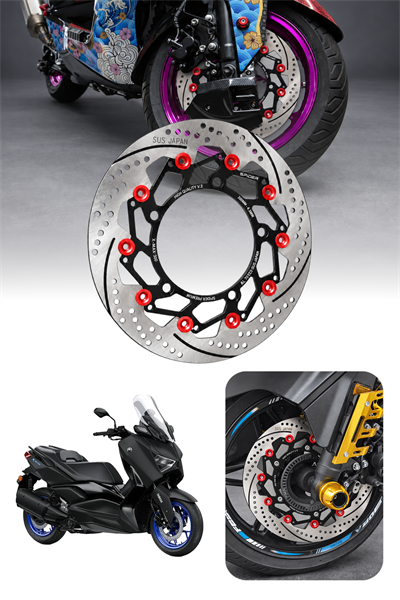 Yamaha Xmax Uyumlu Ön Fren Disk V2 2018-2026 Cnc Kırmızı