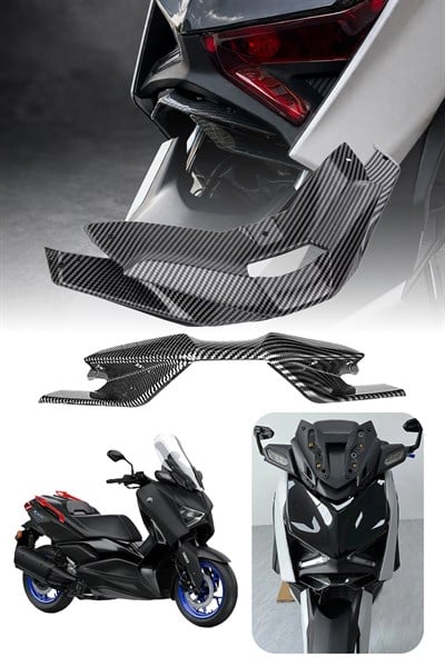 Yamaha Xmax Uyumlu Ön Rüzgarlık Kanat 2024-2026 Karbon Desen