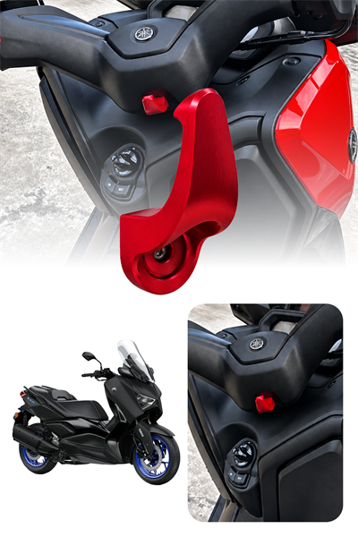 Yamaha Xmax Uyumlu Poşet Askılığı 2021-2026 Cnc Kırmızı
