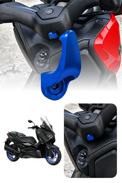 Yamaha Xmax Uyumlu Poşet Askılığı 2021-2026 Cnc Mavi
