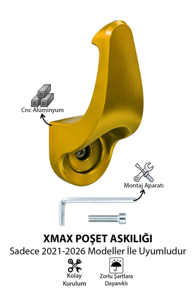 Yamaha Xmax Uyumlu Poşet Askılığı 2021-2026 Cnc Gold