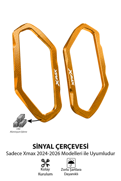 Yamaha Xmax Uyumlu Sinyal Çerçevesi 2024-2026 Cnc Gold