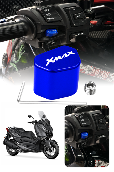 Yamaha Xmax Uyumlu Sinyal Switch 2020-2026 Cnc Mavi