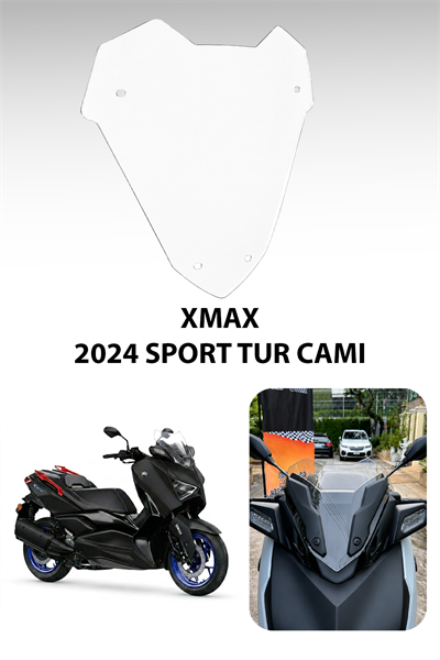 Yamaha Xmax Uyumlu Sport Tur Camı 2024 Şeffaf