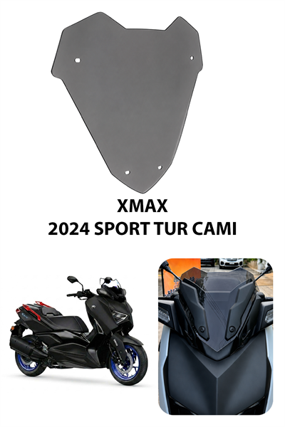 Yamaha Xmax Uyumlu Sport Tur Camı 2024 Füme