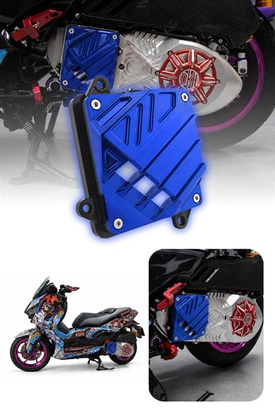 Yamaha Xmax Uyumlu Varyatör Koruma Kapağı 2021-2026 Cnc Mavi