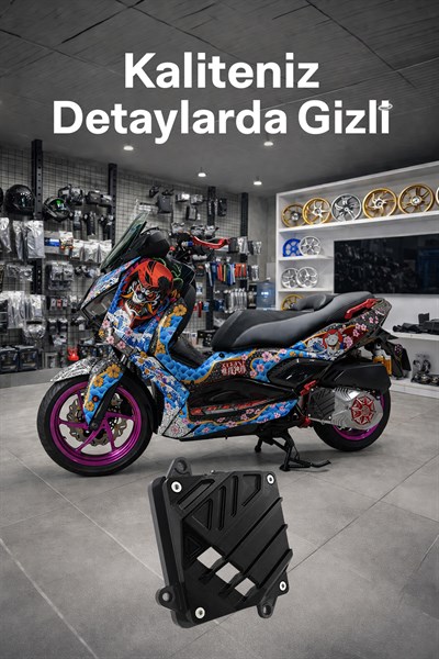Yamaha Xmax Uyumlu Varyatör Koruma Kapağı 2021-2026 Cnc Siyah