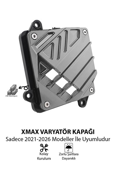 Yamaha Xmax Uyumlu Varyatör Koruma Kapağı 2021-2026 Cnc Titanyum