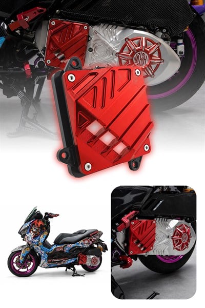 Yamaha Xmax Uyumlu Varyatör Koruma Kapağı 2021-2026 Cnc Kırmızı
