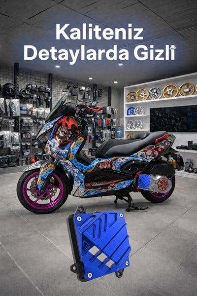 Yamaha Xmax Uyumlu Varyatör Koruma Kapağı 2021-2026 Cnc Mavi