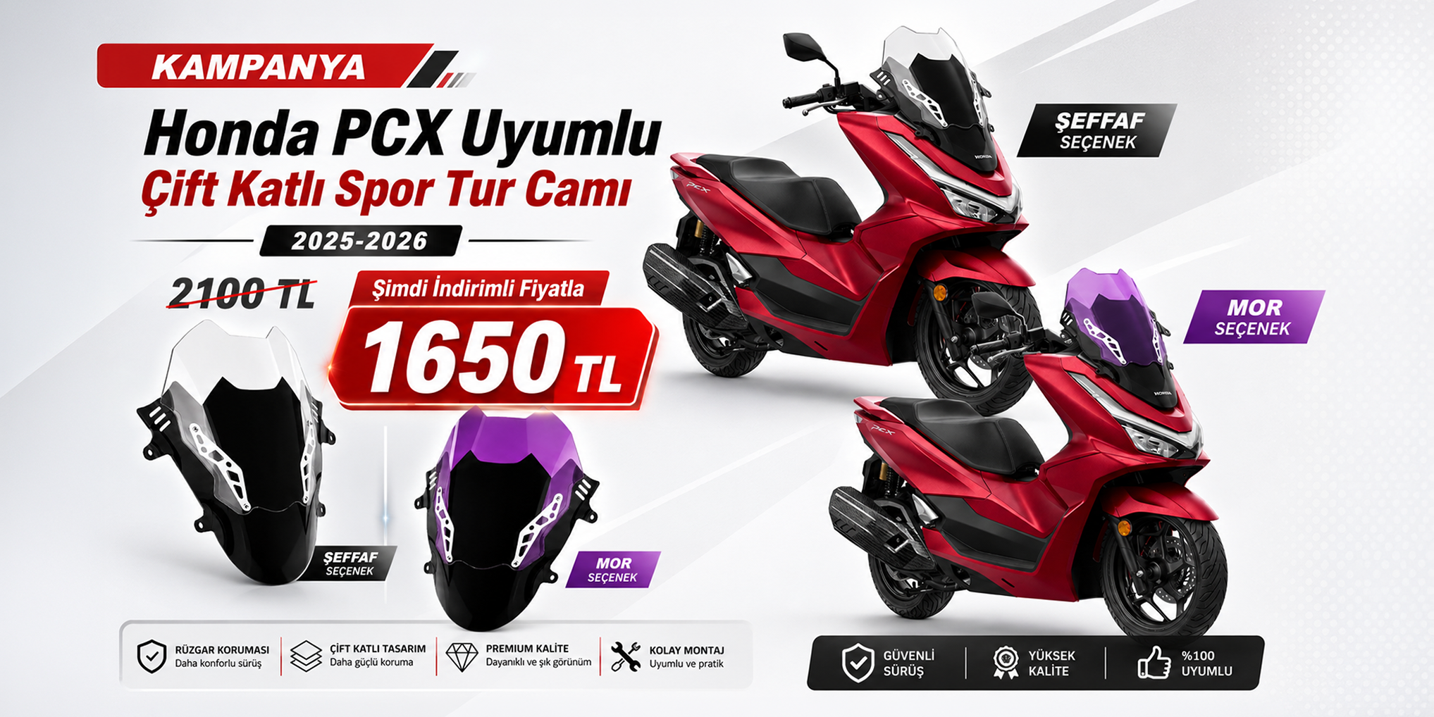 Pcx Çiftli Camlar