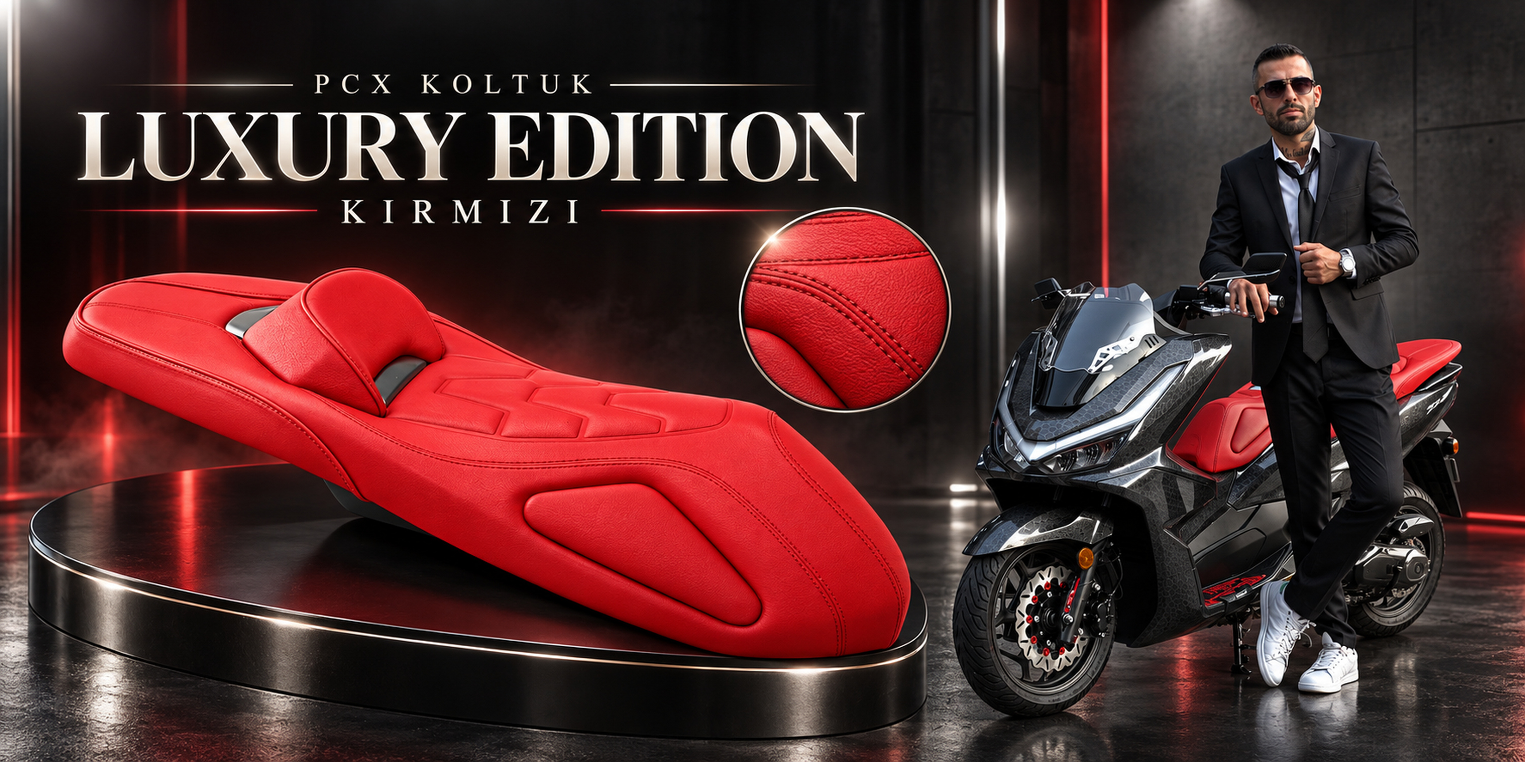 Pcx Luxury Kırmızı Koltuk