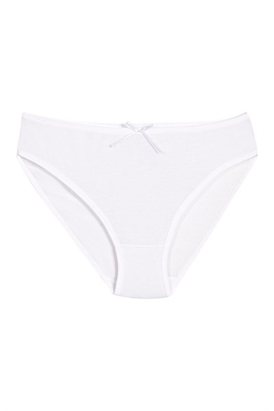 Bambu Bikini Kadın Külot Beyaz 6lı Paket