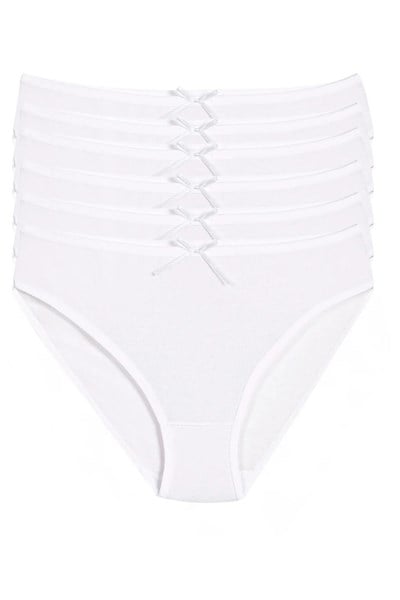 Bambu Bikini Kadın Külot Beyaz 6lı Paket