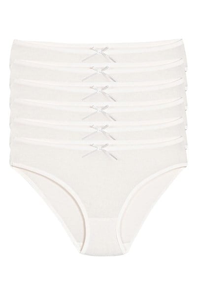 Bambu Bikini Kadın Külot Ekru 6lı Paket