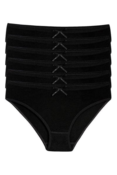 Bambu Bikini Kadın Külot Siyah 6lı Paket