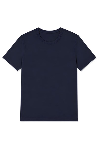 Bambu Bisiklet Yaka Erkek T-Shirt Lacivert