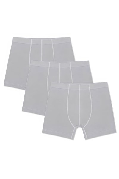 Bambu Erkek Boxer Gri 3lü Paket