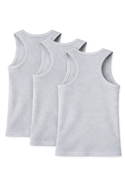 Bambu Erkek Sporcu Atlet Gri 3lü Paket