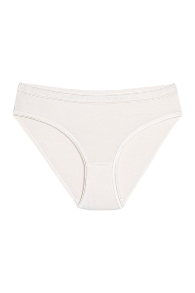 Bambu Kemerli Bikini Kadın Külot Ekru 6lı Paket