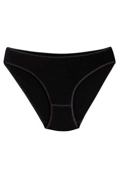Bambu Süper İz Yapmaz Bikini Kadın Külot Siyah 6lı Paket