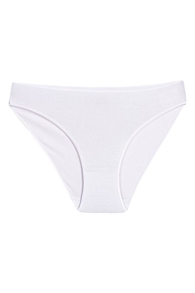 Bambu Süper İz Yapmaz Bikini Kadın Külot Beyaz 6lı Paket