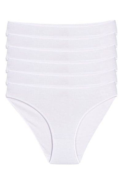 Bambu Süper İz Yapmaz Bikini Kadın Külot Beyaz 6lı Paket