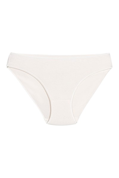 Bambu Süper İz Yapmaz Bikini Kadın Külot Ekru 6lı Paket