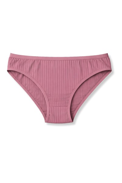 Çizgili Bambu Bikini Kadın Külot Renkli 5li Paket