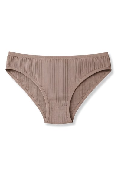 Çizgili Bambu Bikini Kadın Külot Renkli 5li Paket