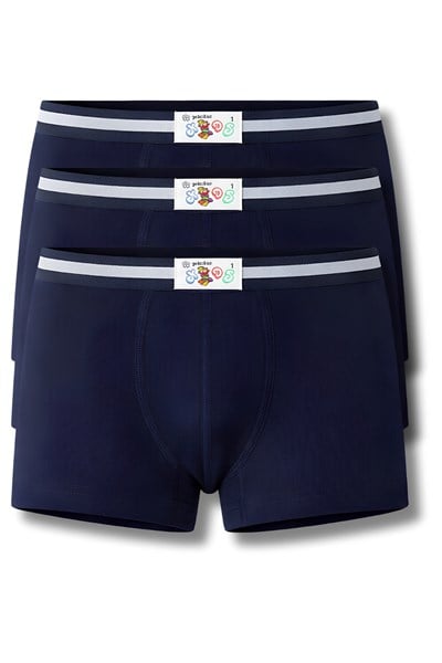 Erkek Çocuk Likralı Boxer Lacivert 3lü Paket