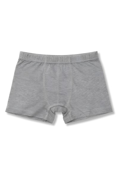 Erkek Çocuk Likralı Boxer Siyah-Füme-Gri 3lü Paket