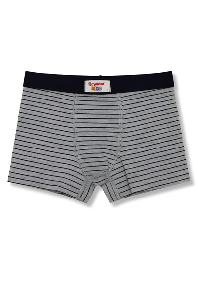 Erkek Çocuk Likralı Havlu Bel Boxer Çizgili 3lü Paket