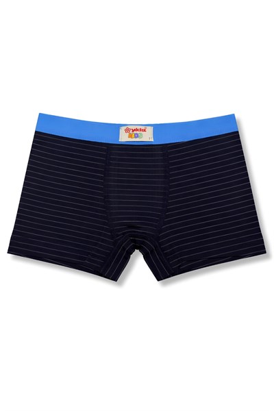 Erkek Çocuk Likralı Havlu Bel Boxer Çizgili 3lü Paket