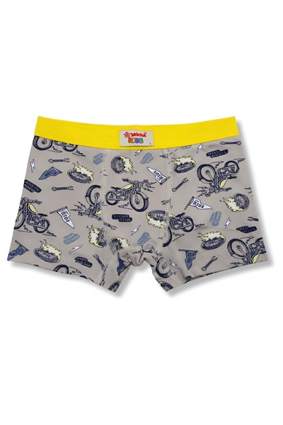 Erkek Çocuk Likralı Havlu Bel Boxer Desenli 3lü Paket