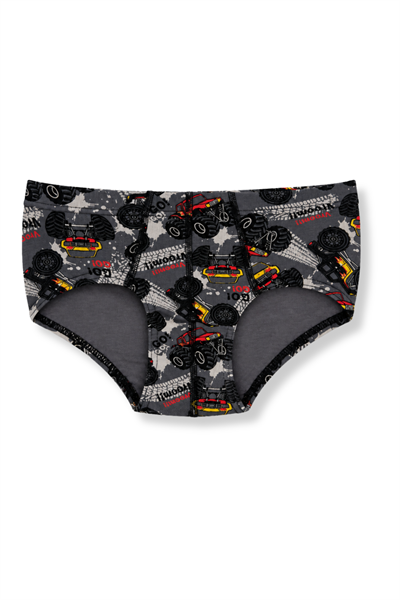 Erkek Çocuk Likralı Slip Araba Desenli 3lü Paket