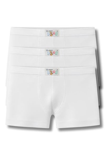Erkek Çocuk Modal Boxer Beyaz 3lü Paket
