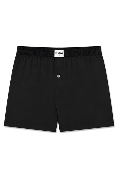 Havlu Bel Erkek Boxer Siyah Melanj %100 Pamuk 3lü Paket