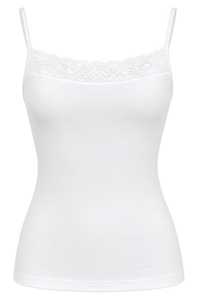 Likralı Dantelli Kadın Atlet Beyaz 3lü Paket