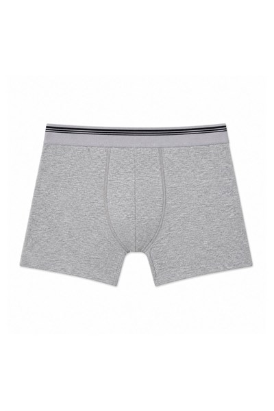 Likralı Erkek Boxer Gri 3lü Paket