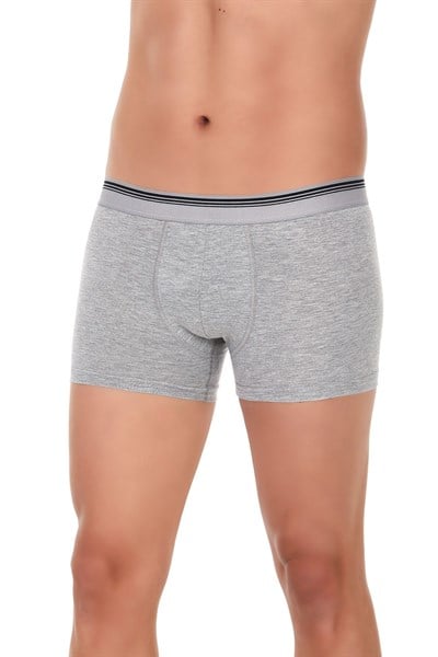 Likralı Erkek Boxer Gri 3lü Paket